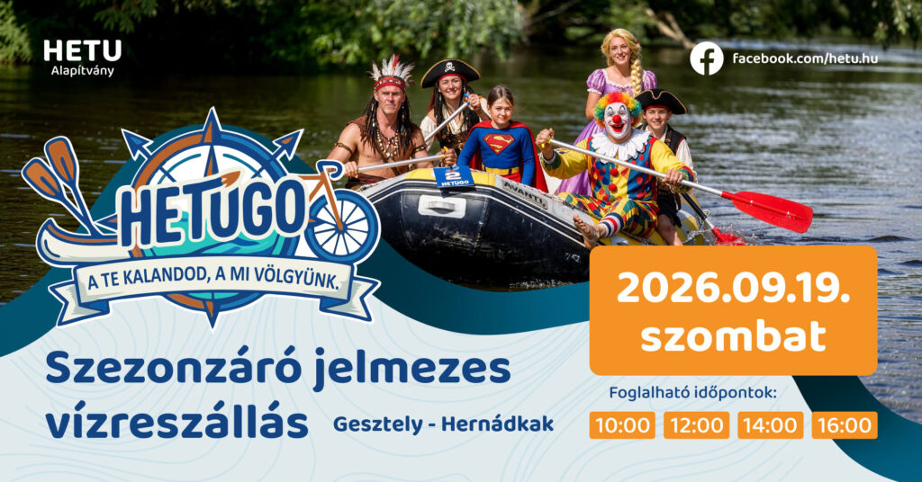 Szezonzáró beöltözős Vízreszállás: Gesztely-Hernádkak – 2026.09.19.